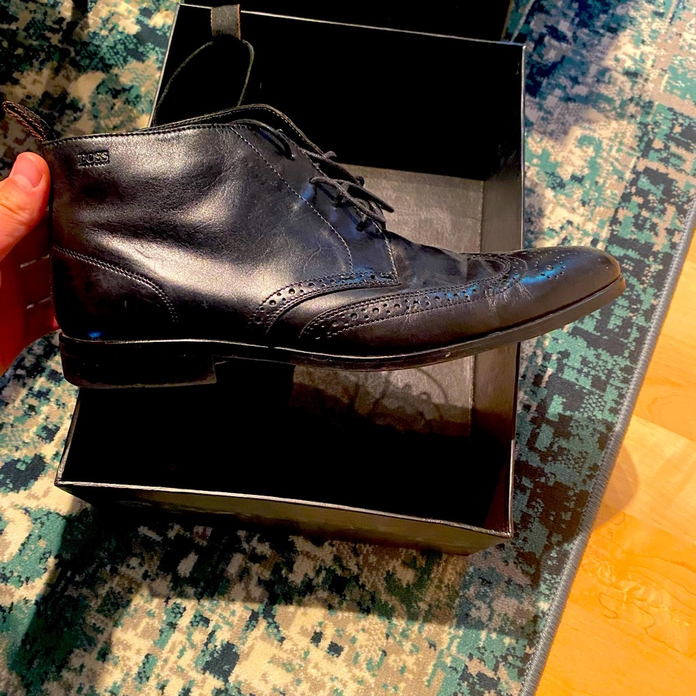 Hugo Boss Leather Wingtip Men’s Boots